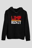 Limp Bizkit Baskılı Unisex Siyah Kapüşonlu Sweatshirt