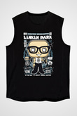 Linkin Park Baskılı Unisex Siyah Kolsuz Tişört