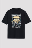 Linkin Park Baskılı Unisex Siyah Oversize Tişört