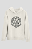 Linkin Park Beyaz Unisex Kapşonlu Sweatshirt