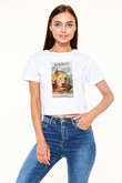 Lion King Beyaz  Crop Top Tişört