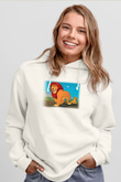 Lion King Beyaz Unisex Hoodie