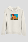 Lion King Beyaz Unisex Hoodie