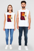 Lion King Beyaz Unisex Kolsuz Tişört