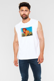 Lion King Beyaz Unisex Kolsuz Tişört