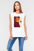 Lion King Beyaz Unisex Kolsuz Tişört