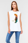 Lion King Beyaz Unisex Kolsuz Tişört
