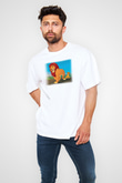 Lion King Beyaz Unisex Oversize Tişört T-Shirt