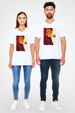 Lion King Beyaz Unisex V Yaka Tişört