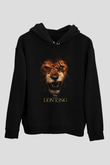 Lion King Siyah Unisex Hoodie
