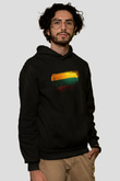 Litvanya - Lithuania Bayrağı Baskılı Unisex Siyah Kapüşonlu Sweatshirt