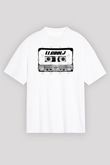 LL Cool J Baskılı Beyaz Unisex Oversize Tişört - Tshirt