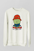LL Cool J Baskılı Beyaz Unisex Sweatshirt