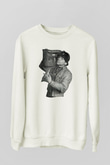 LL Cool J Baskılı Beyaz Unisex Sweatshirt