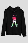 LL Cool J Siyah Unisex Kapüşonlu Sweatshirt