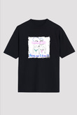 LMFAO Baskılı Unisex Oversize Siyah Tişört
