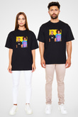 LMFAO Baskılı Unisex Oversize Siyah Tişört