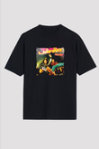 LMFAO Baskılı Unisex Oversize Siyah Tişört