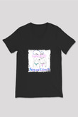 LMFAO Baskılı Unisex Siyah V Yaka Tişört