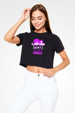 LMFAO Siyah  Crop Top Tişört