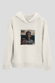 Logic Baskılı Unisex Beyaz Kapüşonlu Sweatshirt