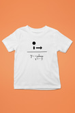 Lorentz Faktörü Baskılı Unisex Beyaz Çocuk Tişörtü - Tshirt