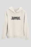 Lorna Shore Baskılı Beyaz Unisex Kapüşonlu Sweatshirt