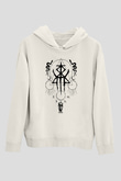 Lorna Shore Baskılı Beyaz Unisex Kapüşonlu Sweatshirt