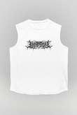 Lorna Shore Baskılı Beyaz Unisex Kolsuz Tişört - Tshirt