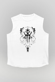 Lorna Shore Baskılı Beyaz Unisex Kolsuz Tişört - Tshirt