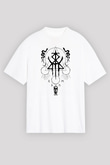 Lorna Shore Baskılı Beyaz Unisex Oversize Tişört - Tshirt