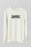 Lorna Shore Baskılı Beyaz Unisex Sweatshirt
