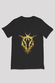Lorna Shore Baskılı Unisex Siyah V Yaka Tişört - Tshirt