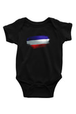 Los Altos Bayrağı Baskılı Unisex Siyah Bebek Body - Zıbın