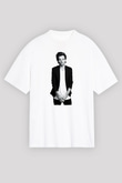 Louis Tomlinson Baskılı Beyaz Unisex Oversize Tişört - Tshirt