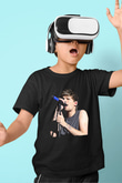 Louis Tomlinson Baskılı Unisex Siyah Çocuk Tişört - Tshirt