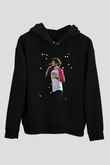 Louis Tomlinson Baskılı Unisex Siyah Hoodie