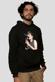 Louis Tomlinson Baskılı Unisex Siyah Hoodie