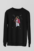 Louis Tomlinson Baskılı Unisex Siyah Sweatshirt