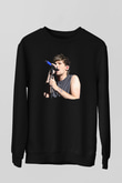 Louis Tomlinson Baskılı Unisex Siyah Sweatshirt