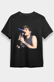 Louis Tomlinson Baskılı Unisex Siyah Tişört - Tshirt