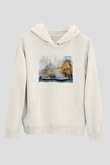 Louvre Müzesi Beyaz Unisex Hoodie