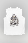 Louvre Müzesi Beyaz Unisex Kolsuz Tişört