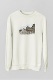Louvre Müzesi Beyaz Unisex Sweatshirt
