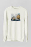 Louvre Müzesi Beyaz Unisex Sweatshirt
