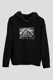 Louvre Müzesi Siyah Unisex Hoodie