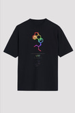 LSD Molekülü Baskılı Unisex Oversize Tişört - Tshirt