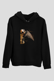 Ludacris Baskılı Unisex Siyah Hoodie