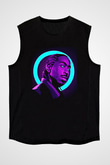 Ludacris Baskılı Unisex Siyah Kolsuz Tişört - Tshirt