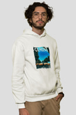 Macklemore Baskılı Unisex Beyaz Kapüşonlu Sweatshirt